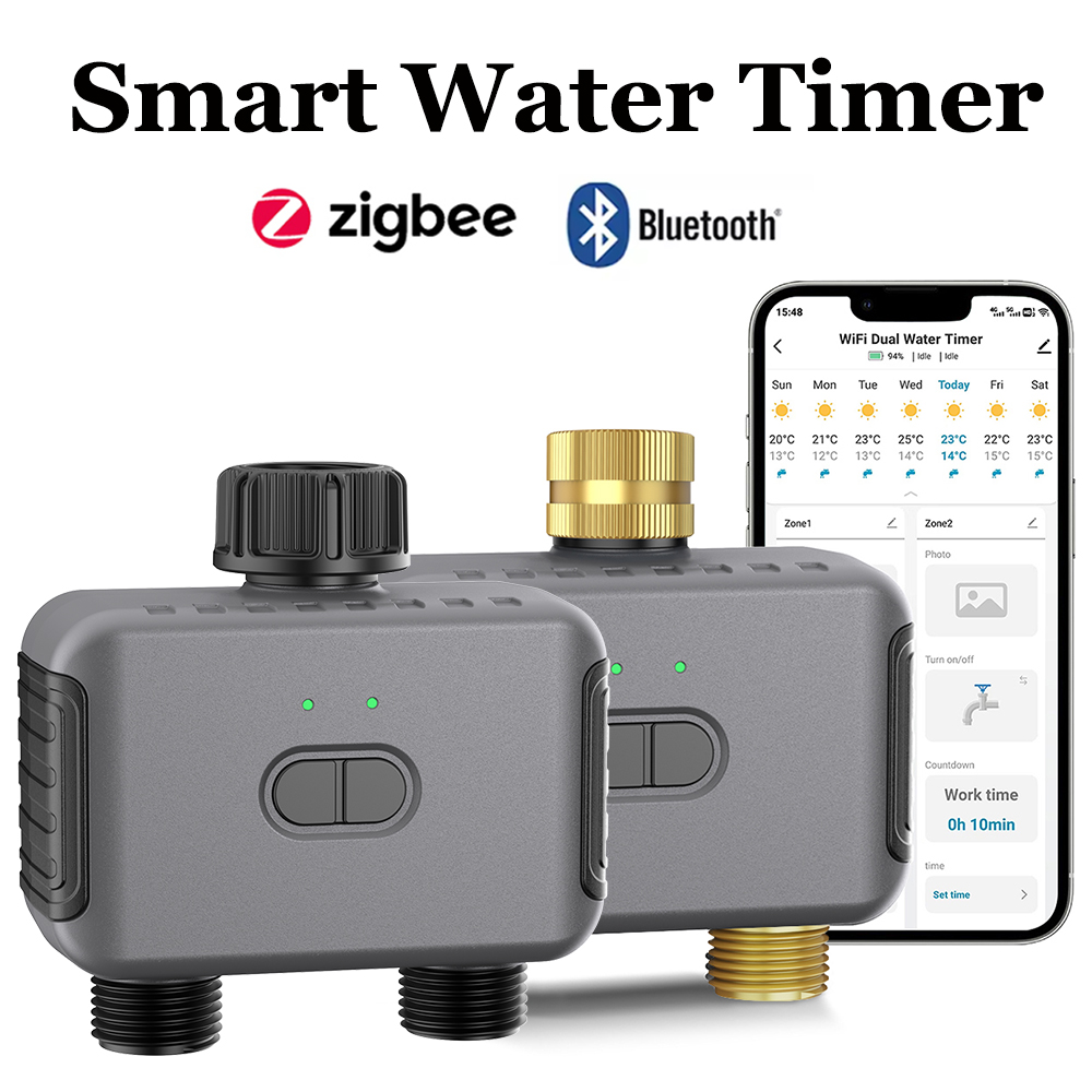 Smart Garden Sprinkler System - Tuya Smart Water Timer Zigbee/BT Controller