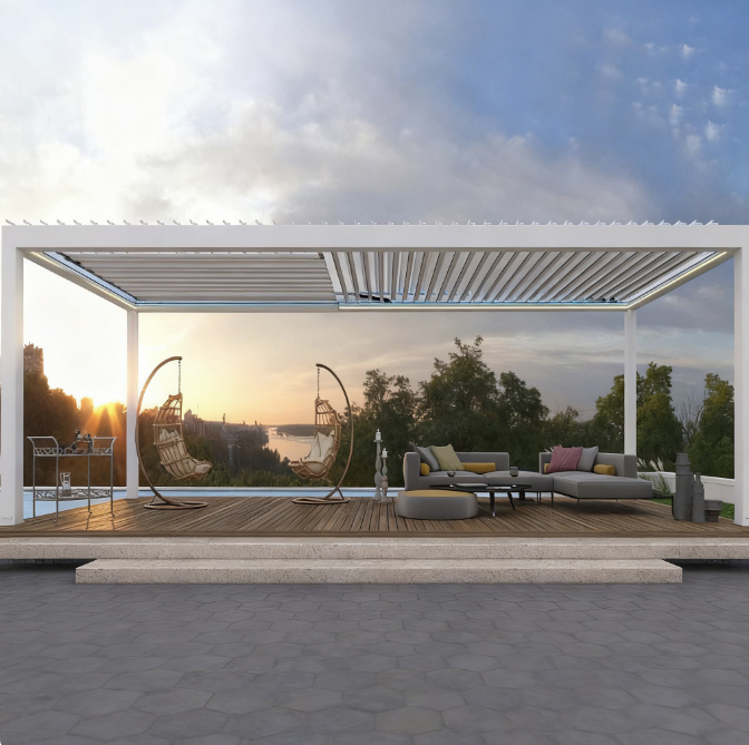 Smart Garden Construct - Pergola Veneziana in Alluminio, Padiglione Elettrico
